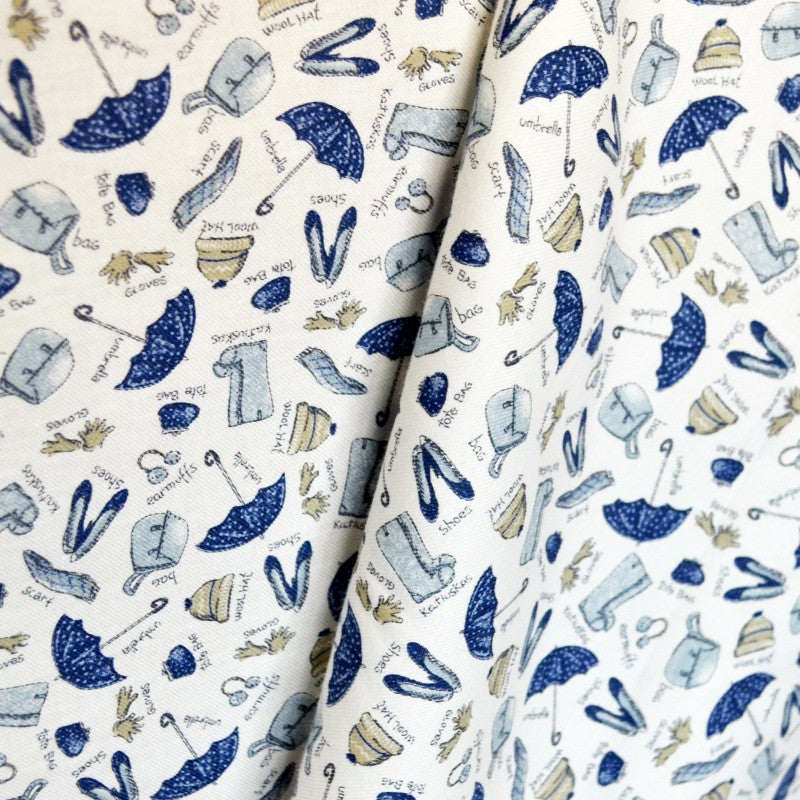 TIssu Viyella Parapluies Bleu - Ribes y Casals