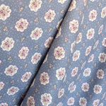 TIssu Viyella Branche Bleuté Fond Blanc - Ribes y Casals