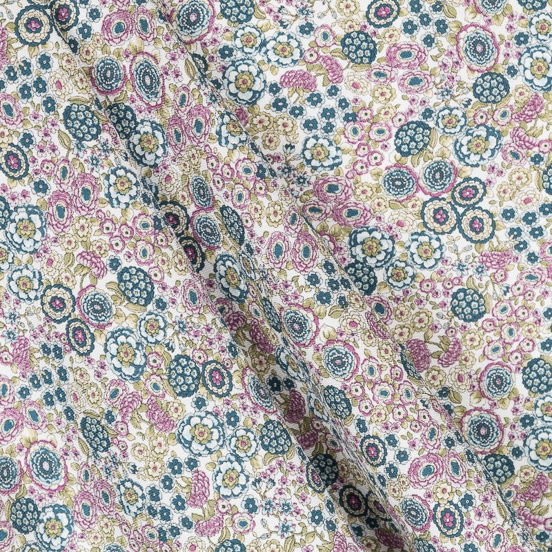 Tissu Viyella Viscose Botanique Vert - Ribes y Casals