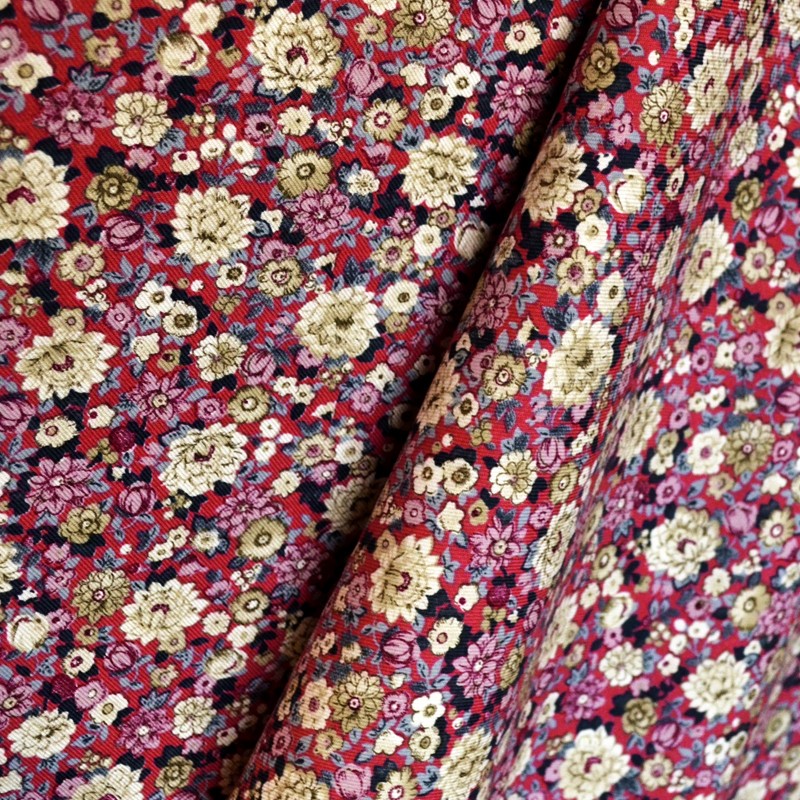 TIssu Viyella Viscose Floral Fuchsia - Ribes y Casals