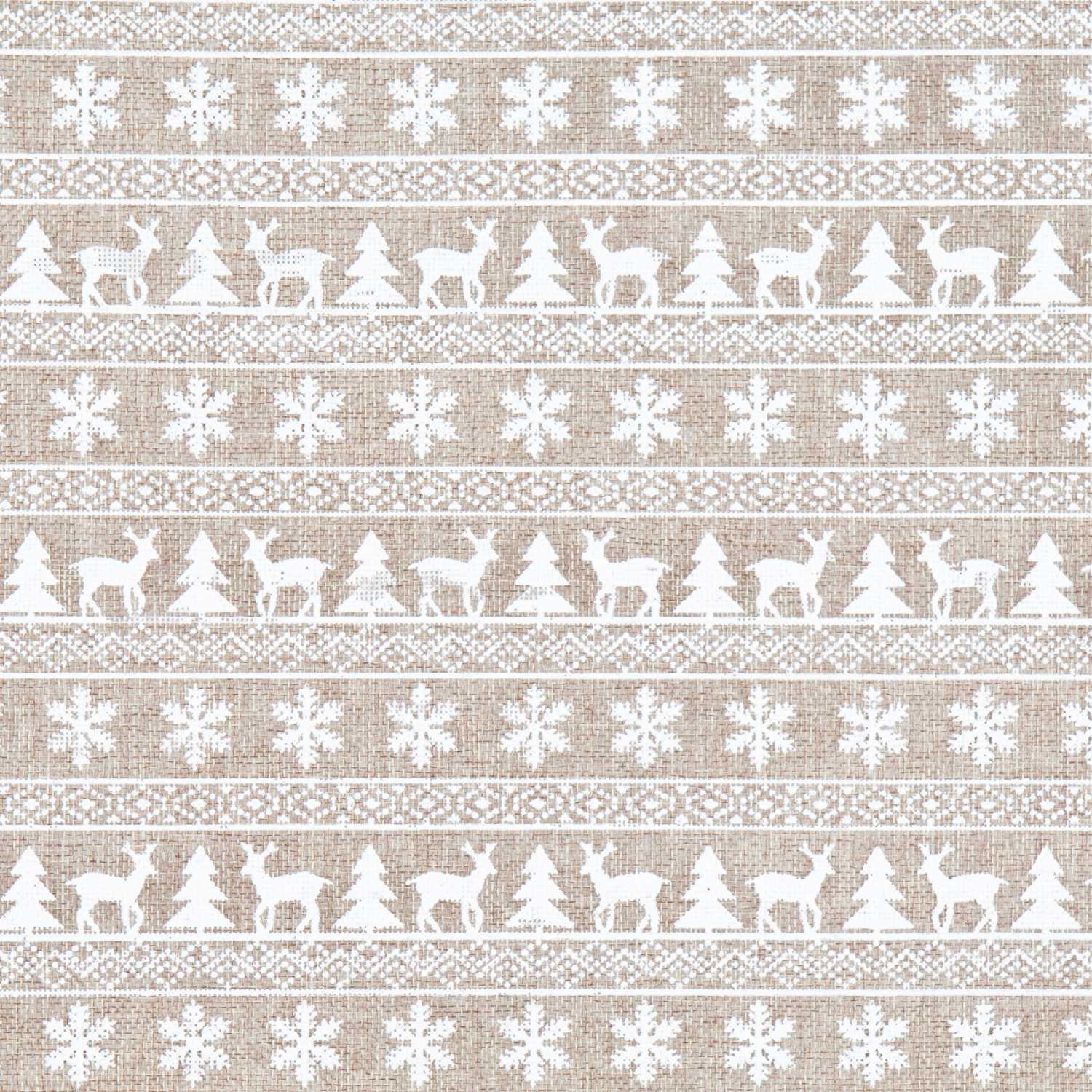 Toile de Jute Décoration Sapins Blanc - Ribes y Casals