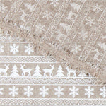Toile de Jute Décoration Sapins Blanc - Ribes y Casals