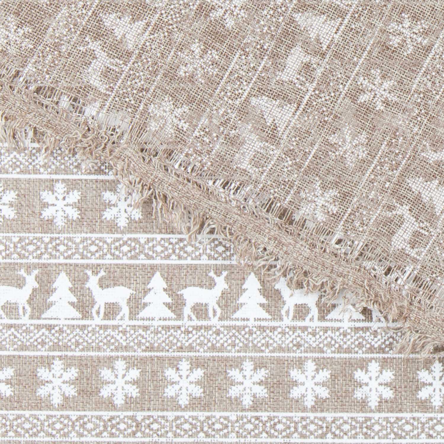 Toile de Jute Décoration Sapins Blanc - Ribes y Casals