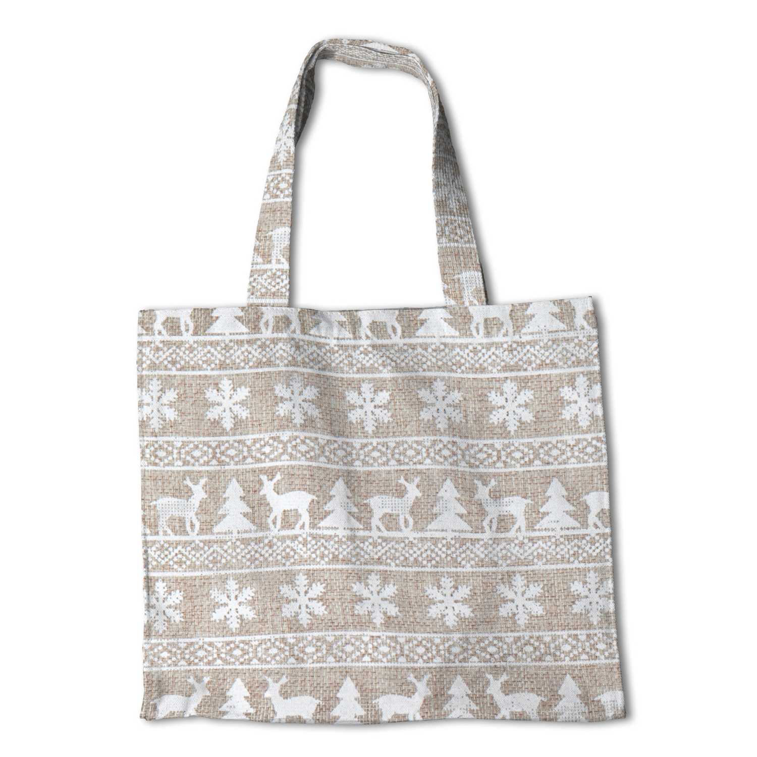 Toile de Jute Décoration Sapins Blanc - Ribes y Casals