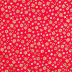 Tissu Matelassé Noël Rouge Étoiles Doré - Ribes y Casals