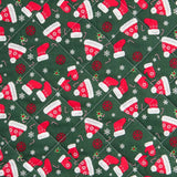 Tissu Matelassé Noël Vert Bonets Rouge - Ribes y Casals