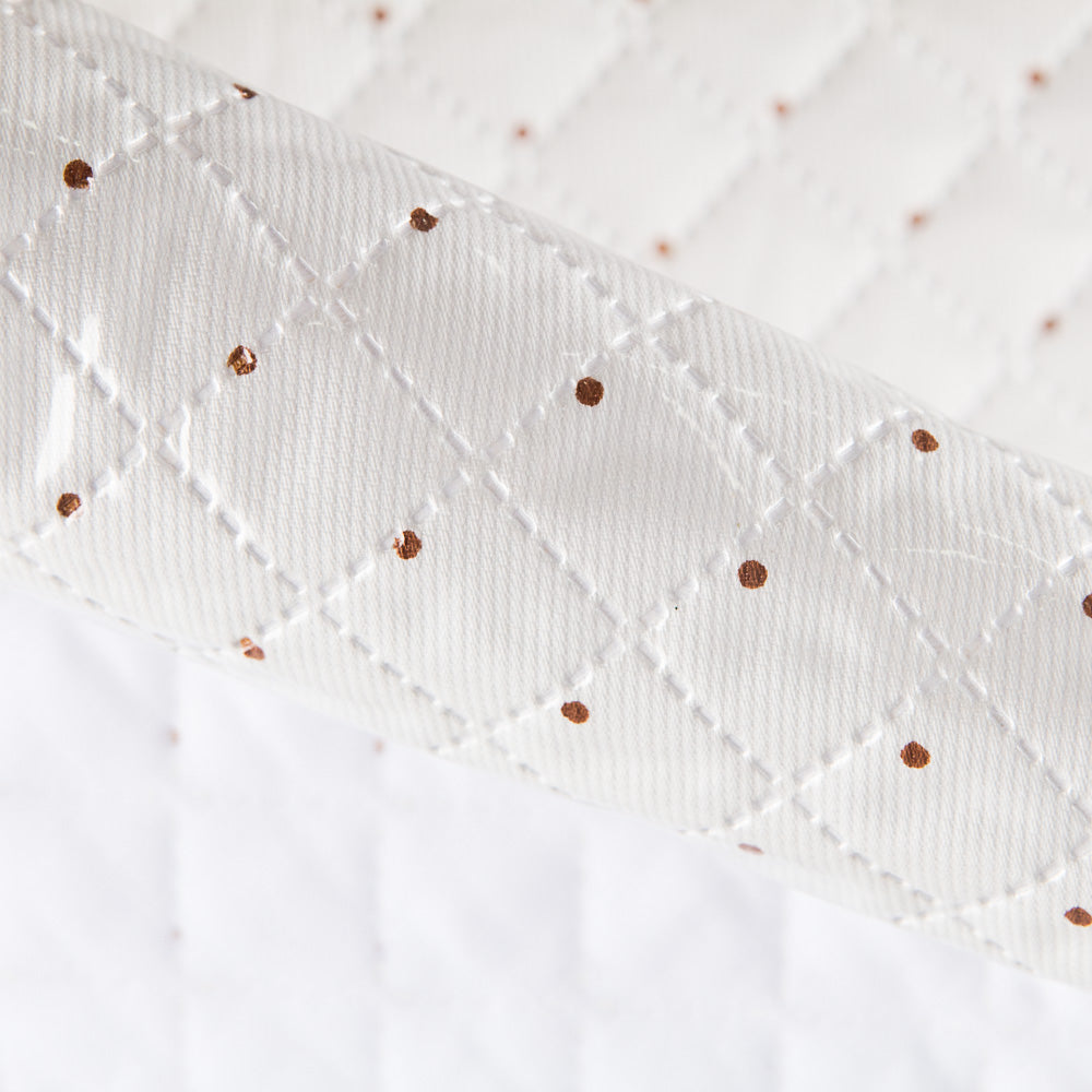 Tissu Matelassé Plastifié Pois Marron - Ribes y Casals