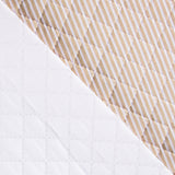 Tissu Matelassé Plastifié Rayé Beige - Ribes y Casals