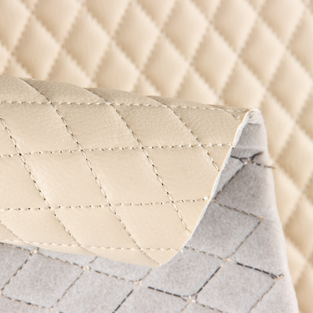 Faux Cuir Matelassé Losange Beige - Ribes y Casals