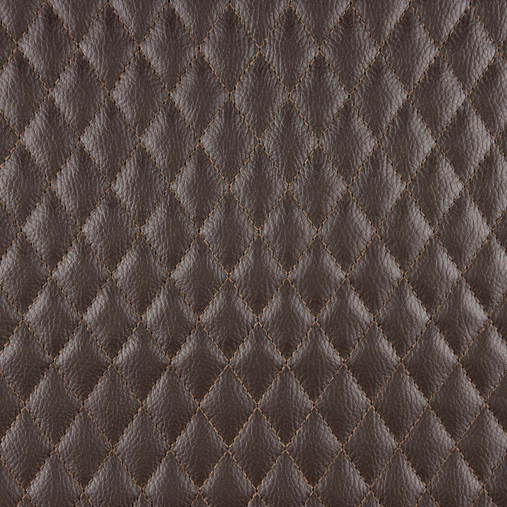 Faux Cuir Matelassé Diamant Chocolat - Ribes y Casals