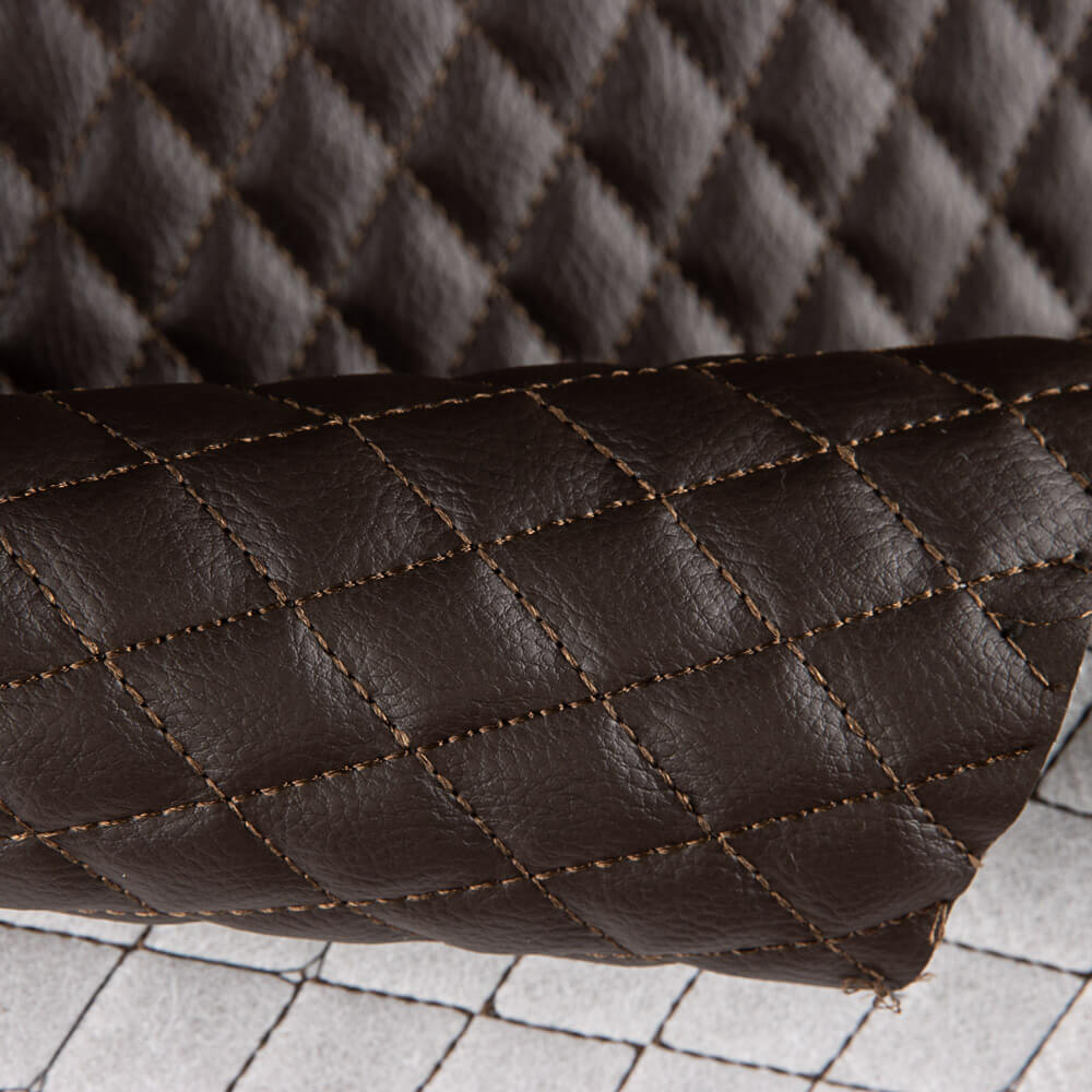 Faux Cuir Matelassé Diamant Chocolat - Ribes y Casals