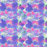Tissu Popeline Fleurs Marbre Violet - Ribes y Casals