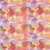 Tissu Popeline Fleur Marbre Orange - Ribes y Casals