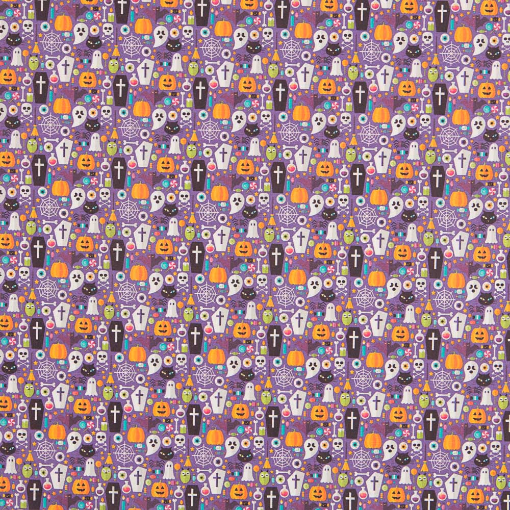 Coton Halloween Lilas - Ribes y Casals