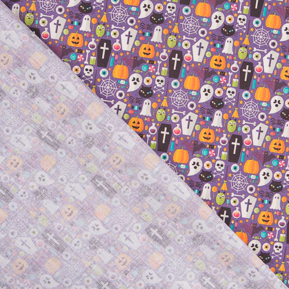 Coton Halloween Lilas - Ribes y Casals