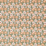 Coton Popeline Fleurs Vert - Ribes y Casals