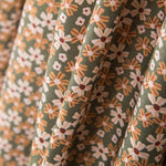 Coton Popeline Fleurs Vert - Ribes y Casals