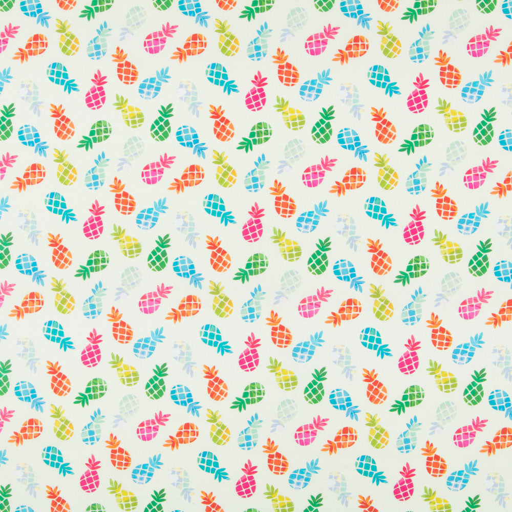 Coton Popeline Ananas Vert - Ribes y Casals