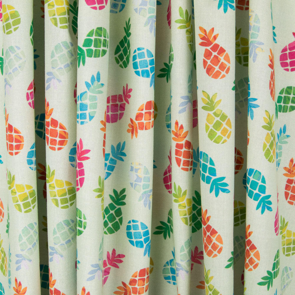 Coton Popeline Ananas Vert - Ribes y Casals