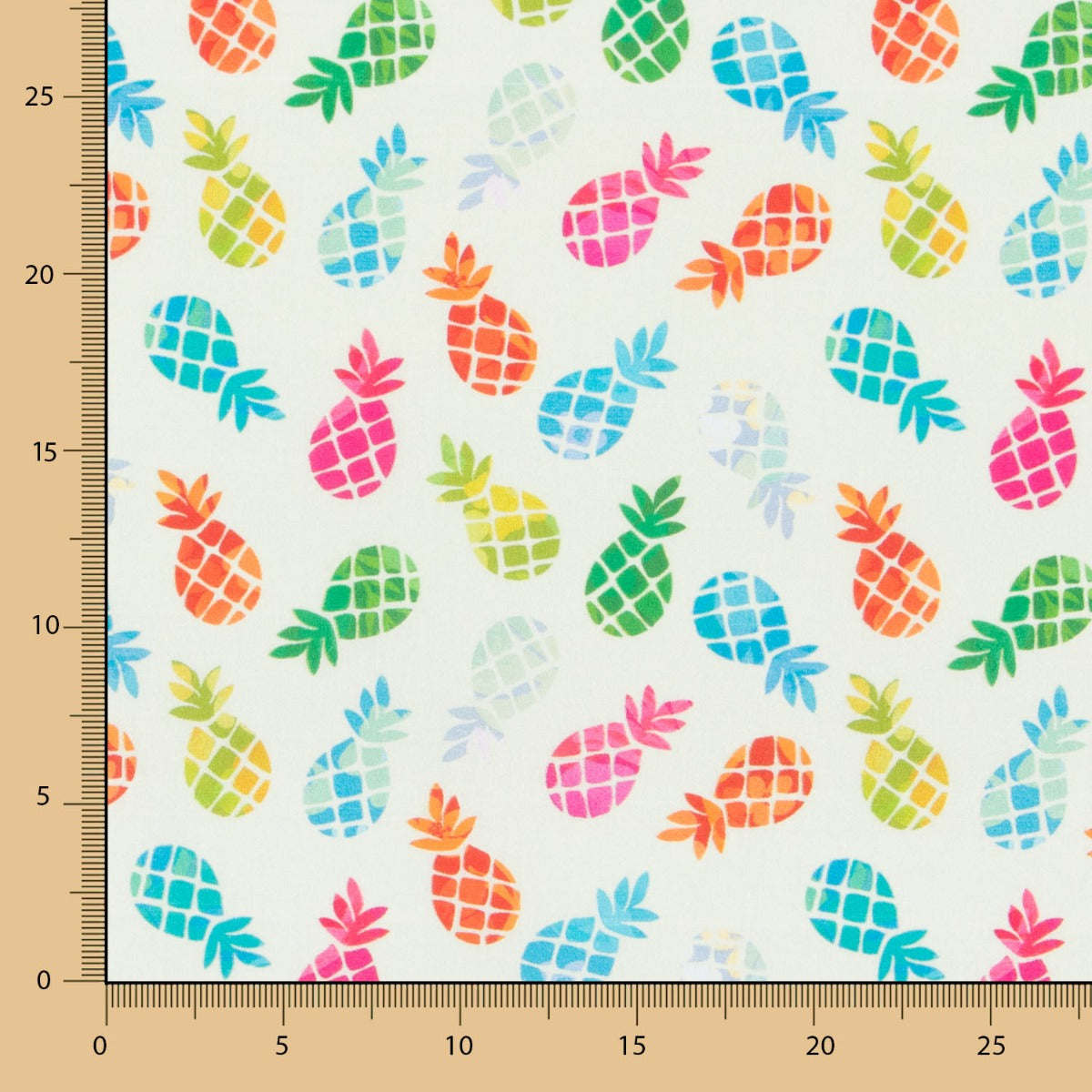 Coton Popeline Ananas Vert - Ribes y Casals