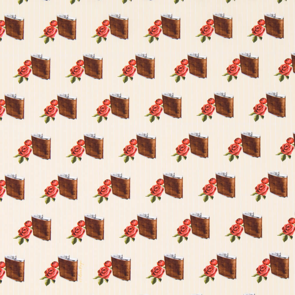 Retal Popelín Petacas Cruda 150x145 cm - Ribes y Casals