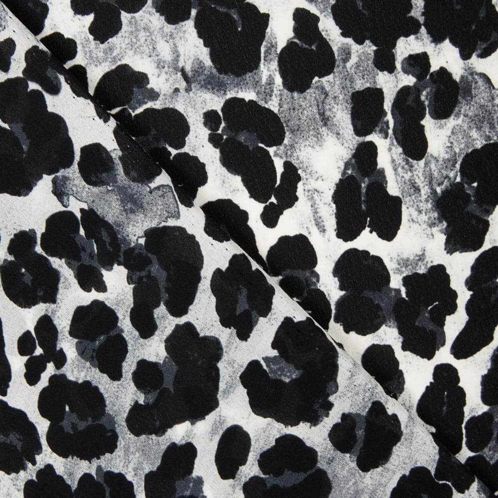 Georgette Leopardo Gris - Ribes y Casals