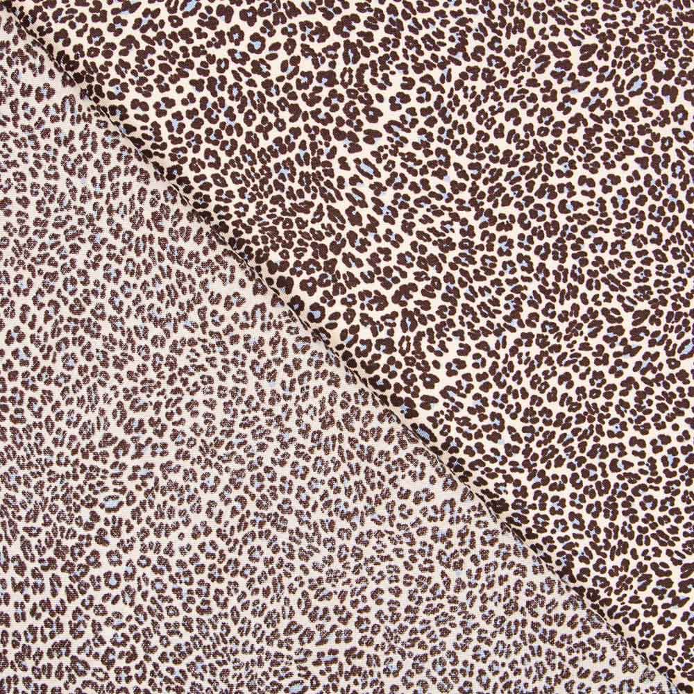 Viscose Mini Léopard Bleu Clair - Ribes y Casals