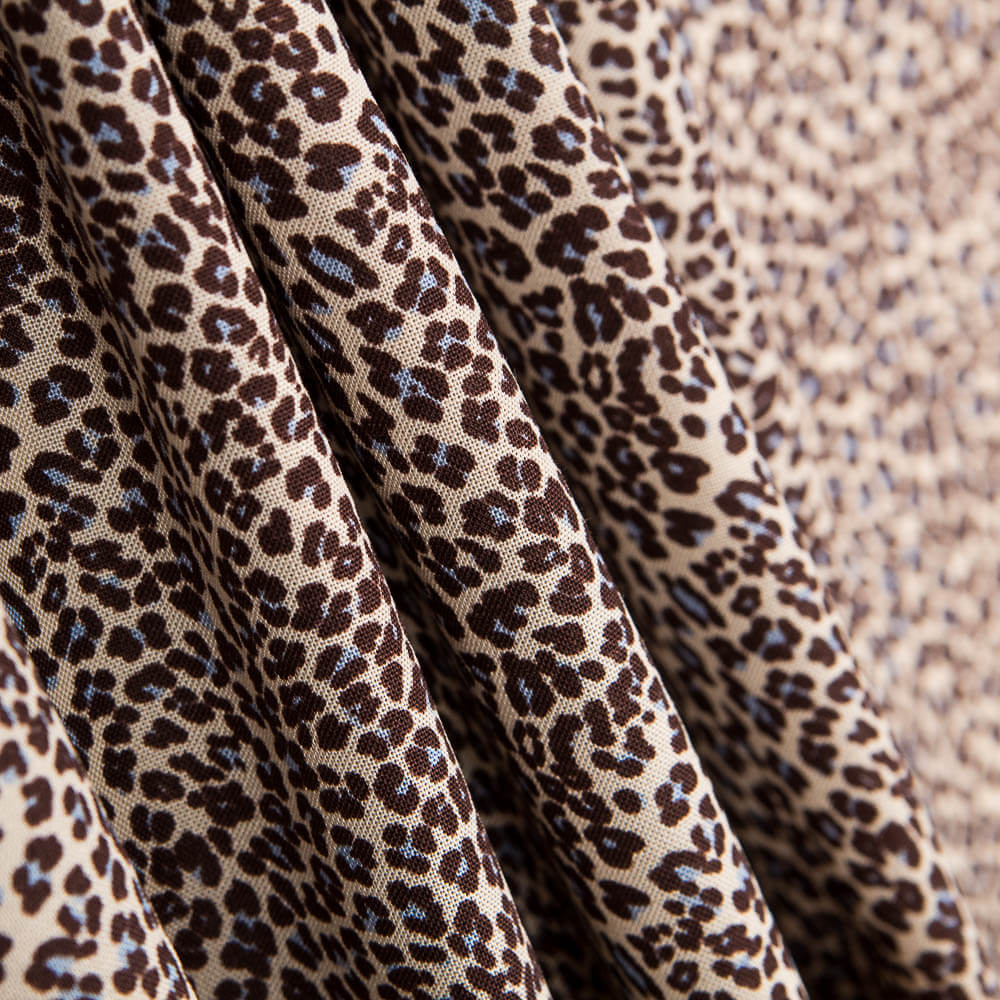 Viscose Mini Léopard Bleu Clair - Ribes y Casals