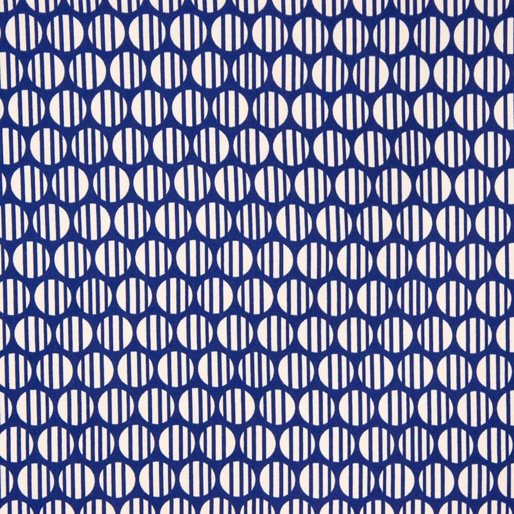 Crêpe Viscose Sphères Bleues - Ribes y Casals