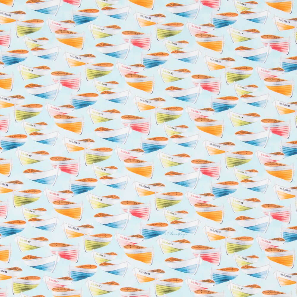 Popeline Bateaux Bleu - Ribes y Casals