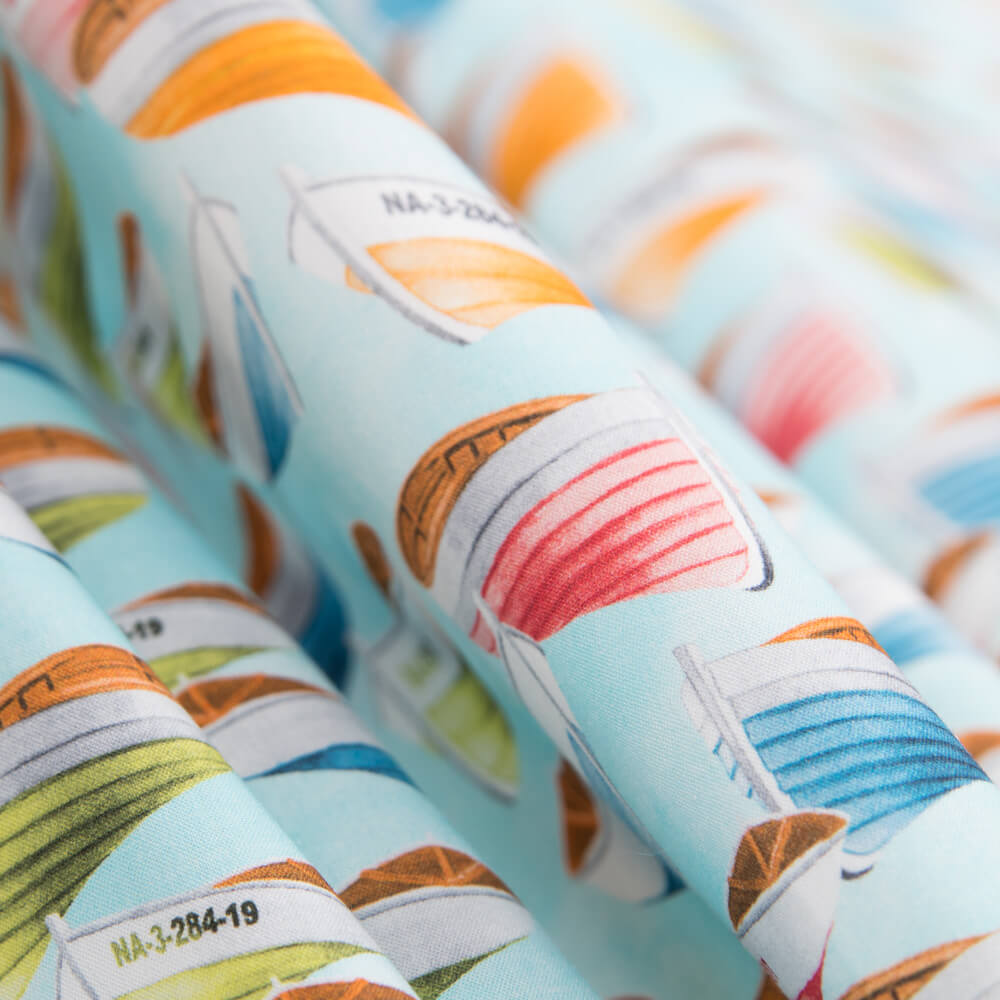 Popeline Bateaux Bleu - Ribes y Casals