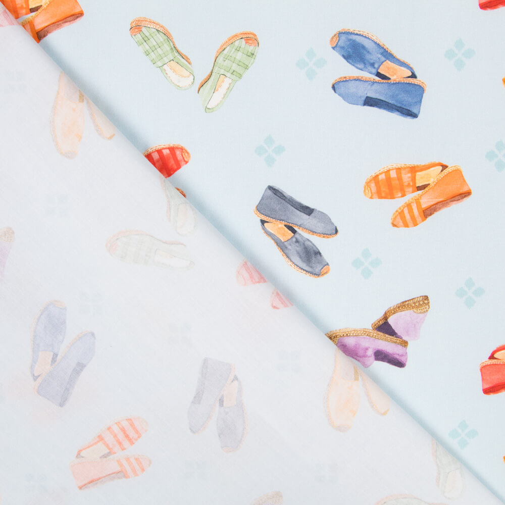 Popeline Espadrilles Bleu - Ribes y Casals