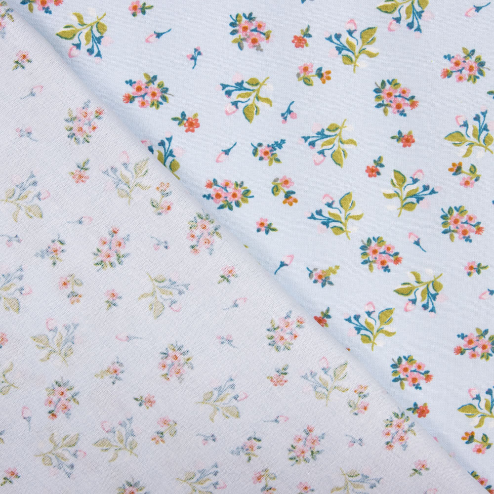 Popeline de coton Vertus fleuries - Ribes y Casals