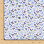 Popeline de coton à fleurs écarlates - Ribes y Casals