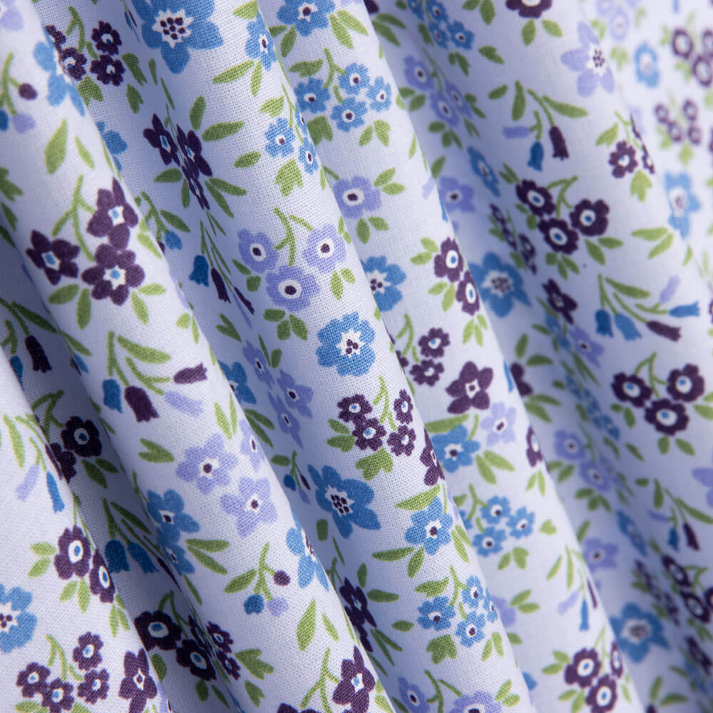 Popeline de coton à fleurs écarlates - Ribes y Casals