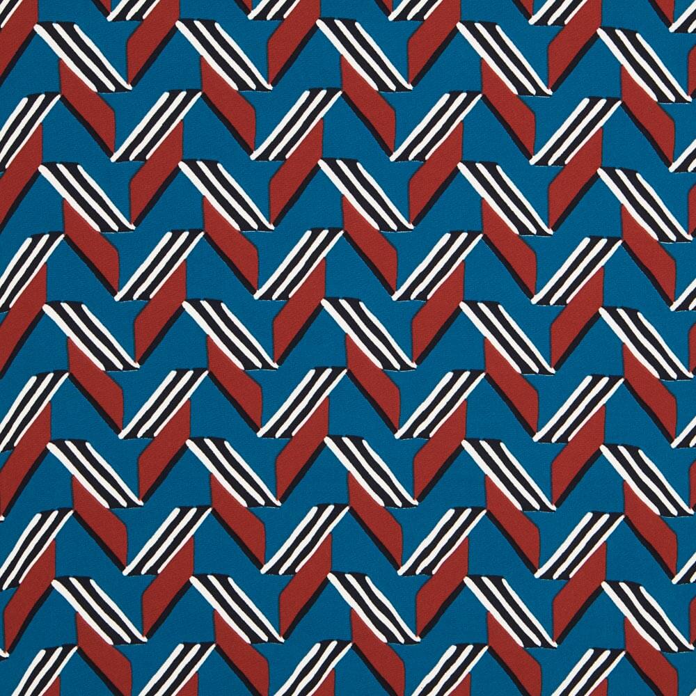 Crêpe Viscose Géométrique Canard - Ribes y Casals