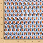 Popeline De Coton Géométrique Bleu Clair - Ribes y Casals