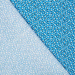 Popeline Viscose Micro Fleur Bleu - Ribes y Casals