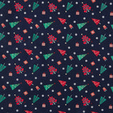 Coton Noël Multi Arbres Bleu - Ribes y Casals