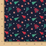 Coton Noël Multi Arbres Bleu - Ribes y Casals