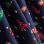 Coton Noël Multi Arbres Bleu - Ribes y Casals