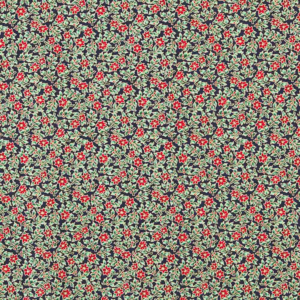 Coton Fleur Noël Rouge Poinsettia - Ribes y Casals