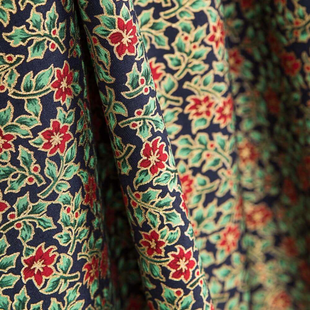 Coton Fleur Noël Rouge Poinsettia - Ribes y Casals