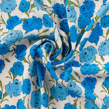 Tissu Double Gaze Polyester Bleu - Ribes y Casals