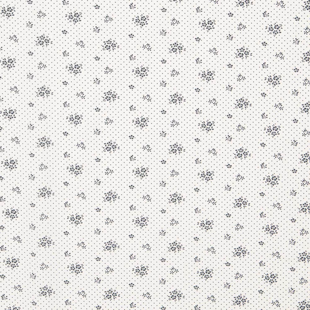 Popeline Viscose Bouquet Blanc - Ribes y Casals