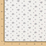 Popeline Viscose Bouquet Blanc - Ribes y Casals