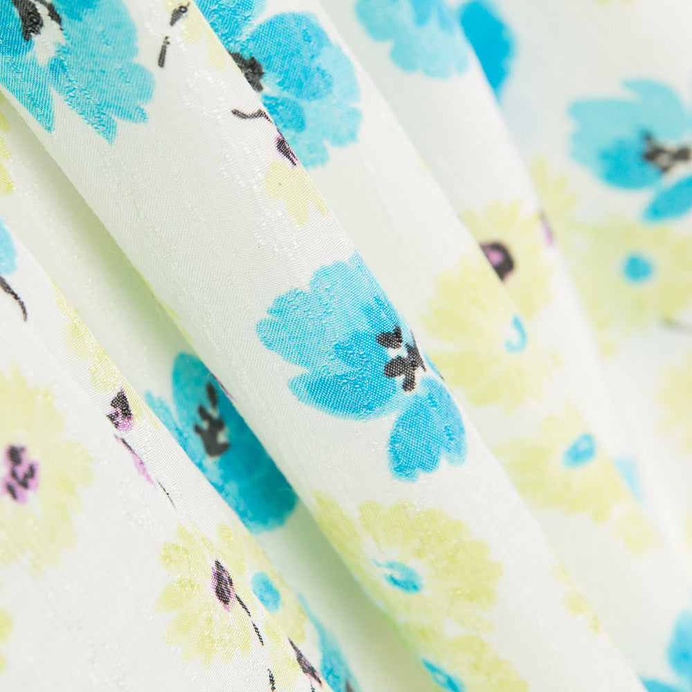 Jacquard Polyester Fleur Lime - Ribes y Casals