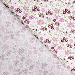 Popeline de coton à fleurs roses - Ribes y Casals