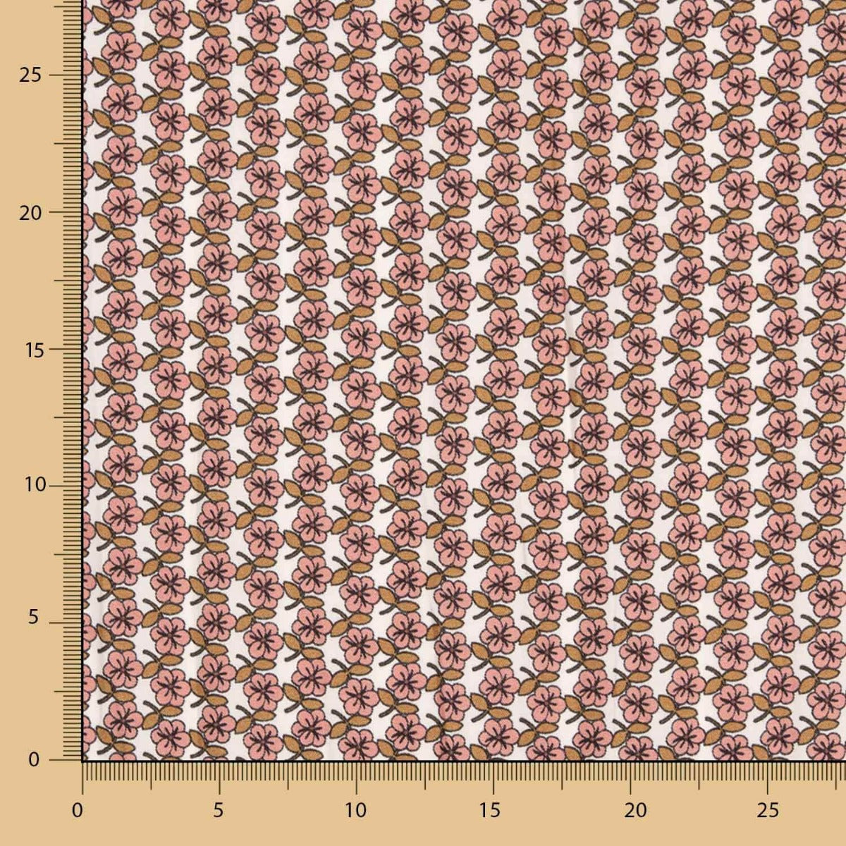 Mat Satin Rose Fleurs - Ribes y Casals