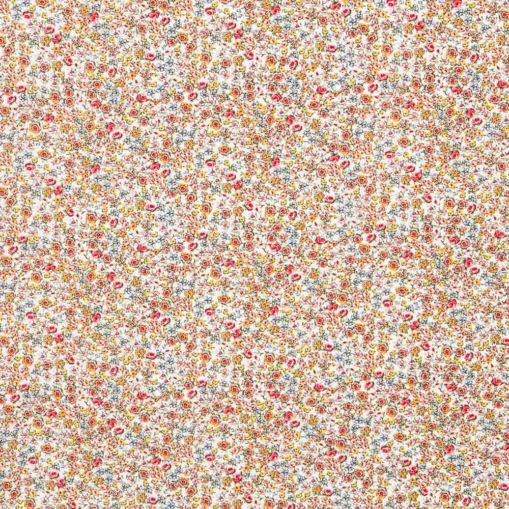 Popeline Viscose Fleur Marron - Ribes y Casals